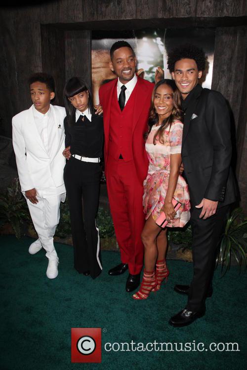 Will Smith and family at 'After Earth' New York premiere