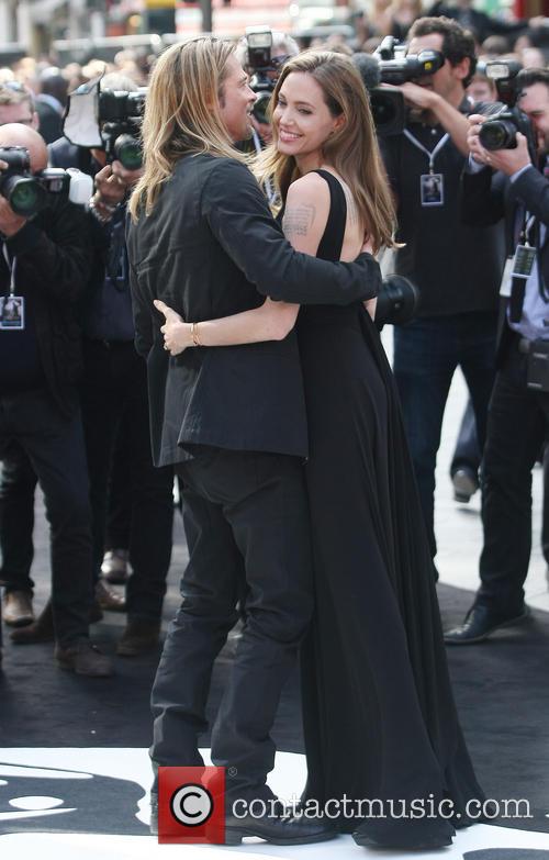 Angelina Jolie and Brad Pitt at World War Z premiere