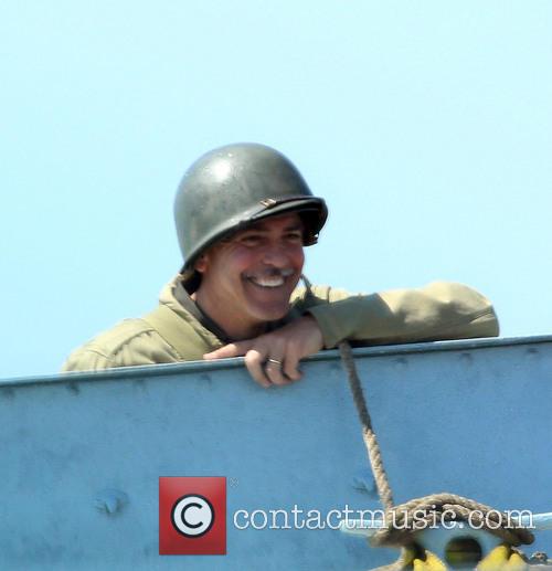 George Cloony filming Monuments Men in Rye, Sussex