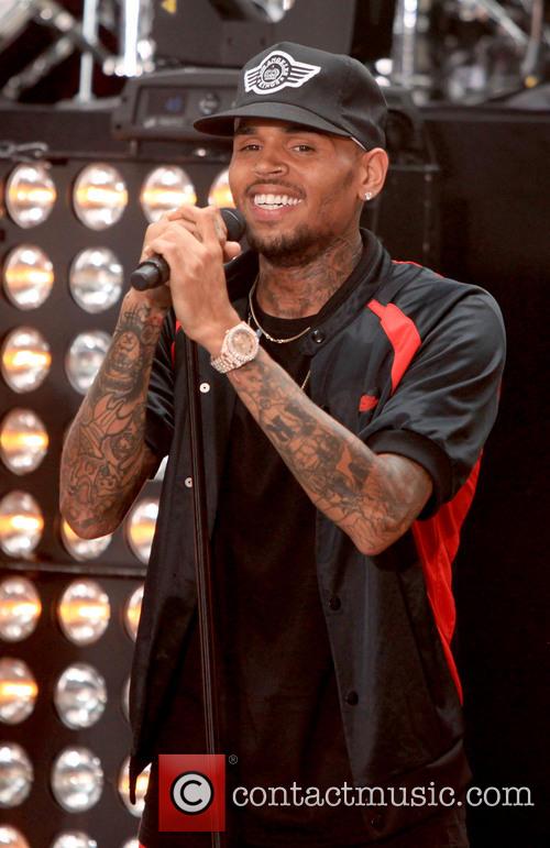 Chris Brown performing on the Today show