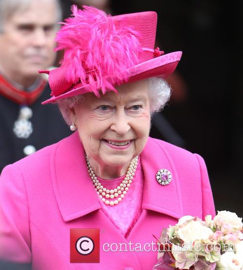 Queen Elizabeth II Wearing Pink