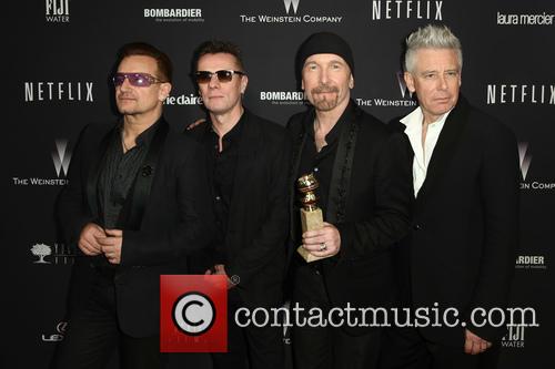 U2 at this year's Golden Globes where they won an award for the song 'Ordinary Love.'