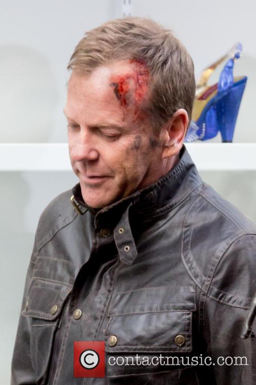 Kiefer Sutherland Filming 24 London Wound