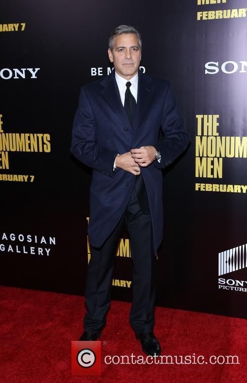 George Clooney arriving at the world premiere of 'The Monuments Men'