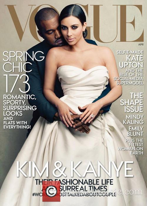 Kim Kardashian Kanye West Vogue Cover Wedding