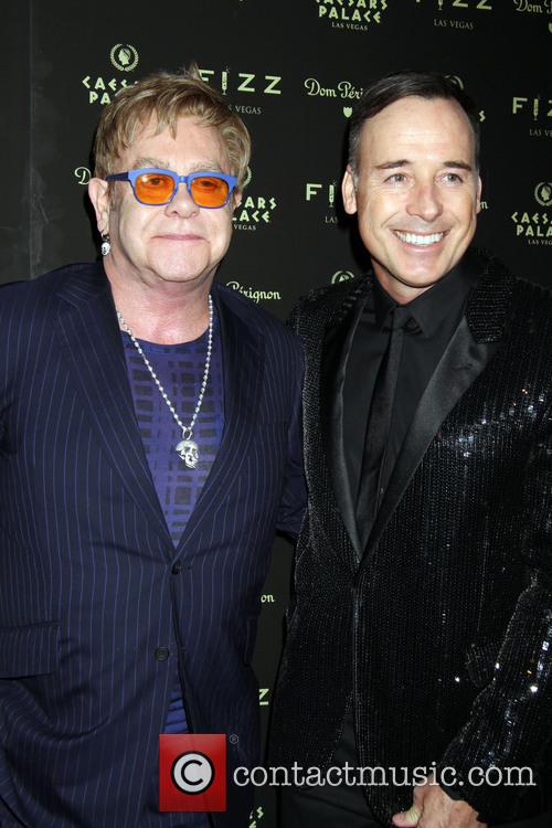 Elton John and David Furnish in Las Vegas