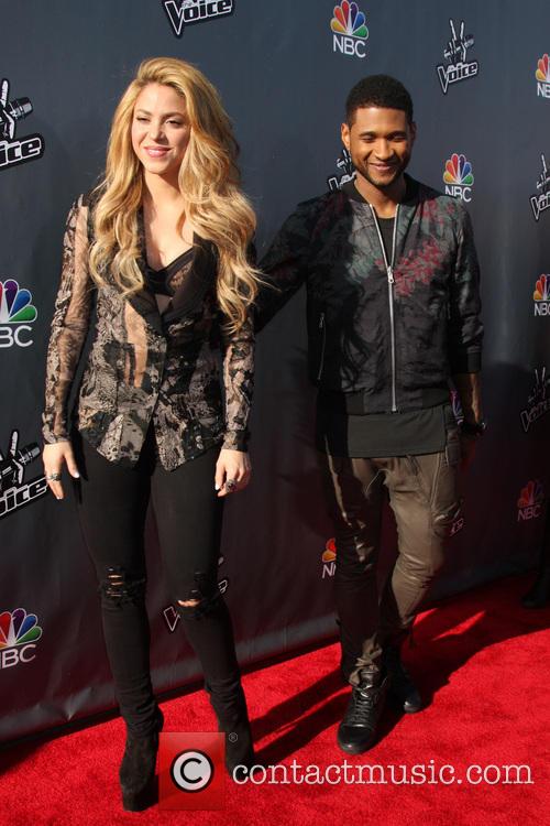 Usher, Shakira, The Voice Coaches Photocall