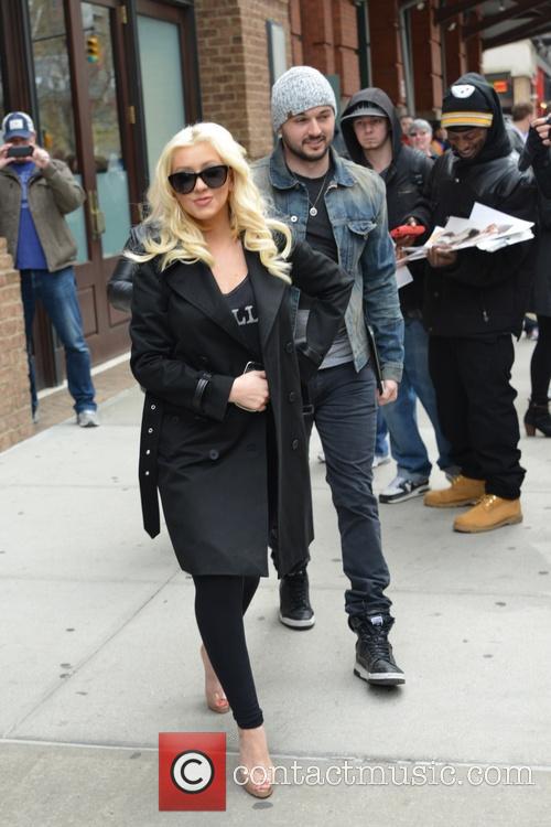 Christina Aguilera and fiancee Matt Rutler