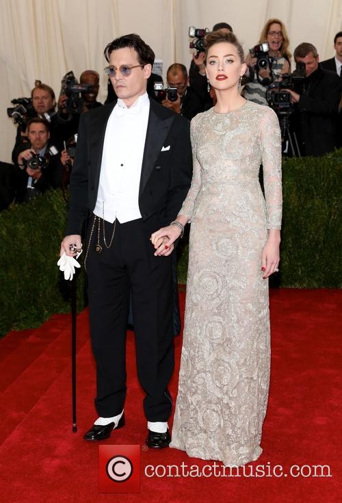 Johnny Depp and fiancee Amber Heard at Met Ball