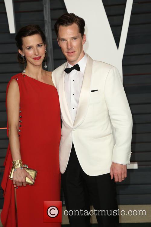 Sophie Hunter and Benedict Cumberbatch at the 2015 Vanity Fair Oscar Party