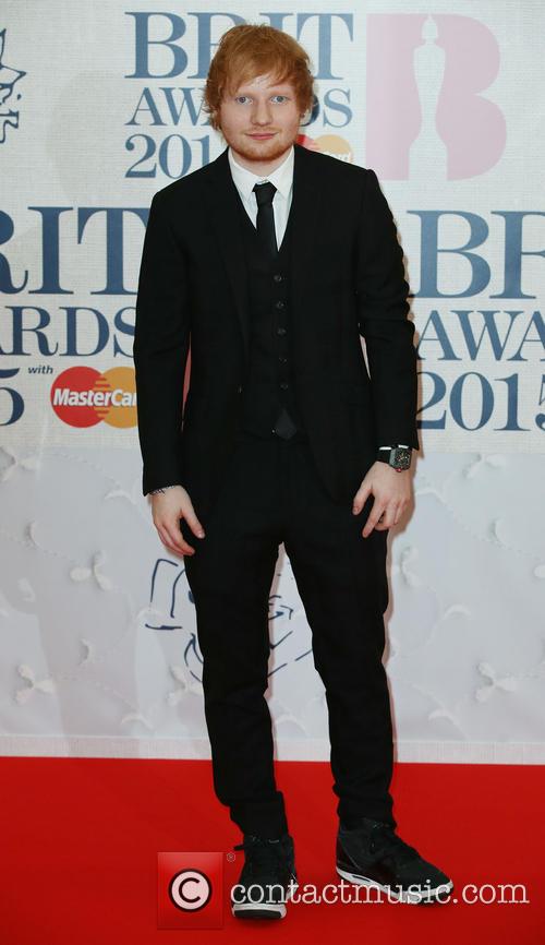 Ed Sheeran at the 2015 Brit Awards