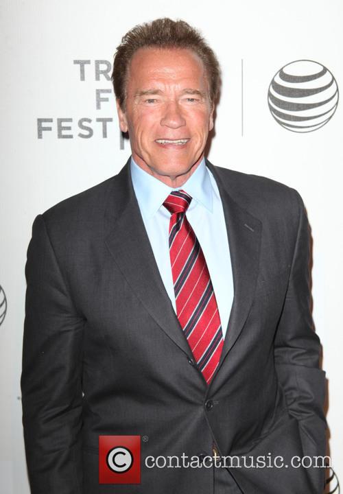 Arnold Schwarzenegger at the premiere of Maggie