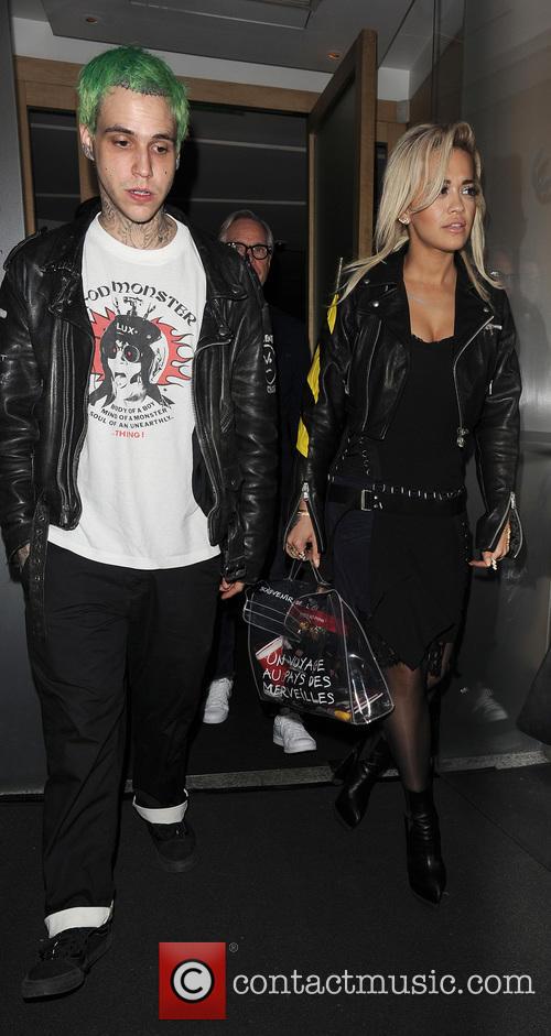 Rita Ora and her then partner Ricky Hil