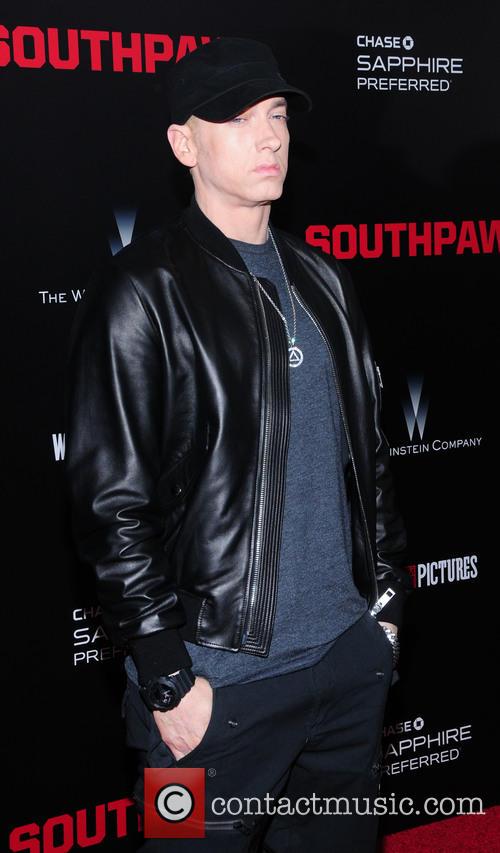 Eminem at the premiere of Southpaw