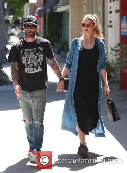 Adam Levine and Behati Prinsloo snapped out and about