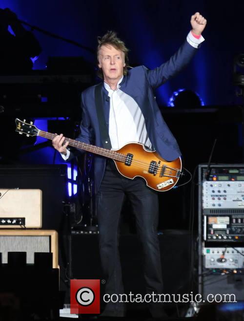 Paul McCartney performing at Desert Trip