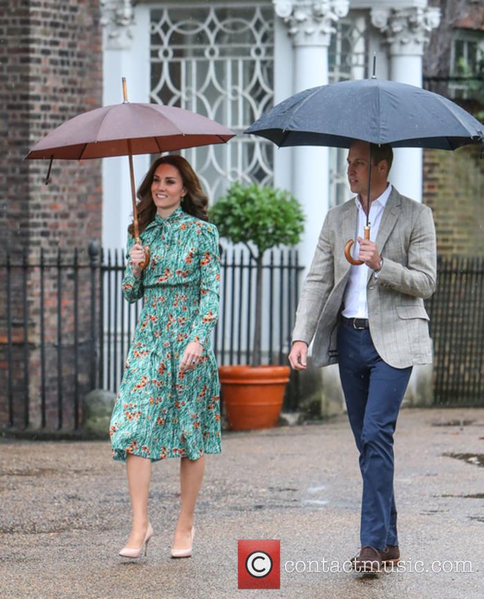The Duke and Duchess of Cambridge at a public engagement at Kensington Palace's White Garden