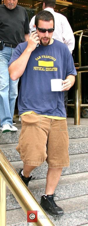 Adam Sandler leaving his hotel