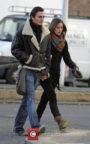 Keira Knightley and Rupert Friend take a stroll in the winter sunshine