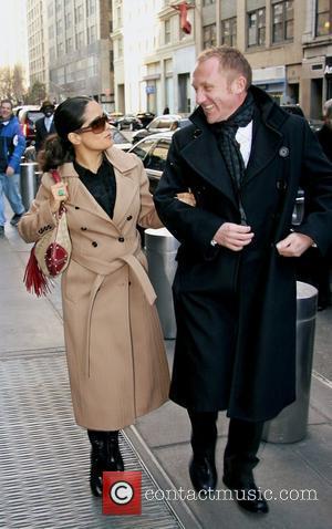 Salma Hayek and her fiance Francois-Henri Pinault out and about in Manhattan 