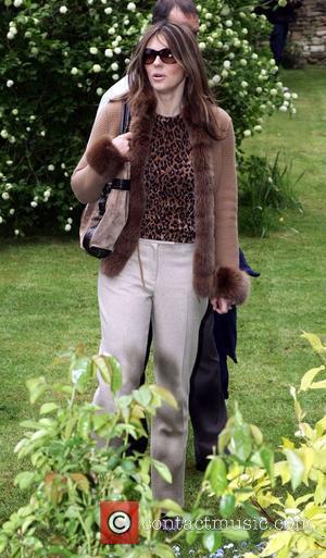 Elizabeth Hurley is judge at the Best Garden competition held in the village 