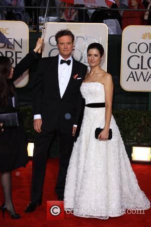 colin firth and livia giuggioli. Colin Firth with his wife