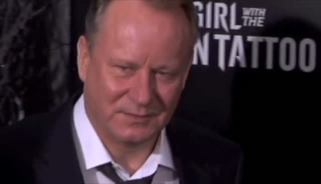 Stellan Skarsgard Accompanied On Red Carpet By Wife - The Girl With The Dragon Tattoo New York Premiere Arrivals Part 1