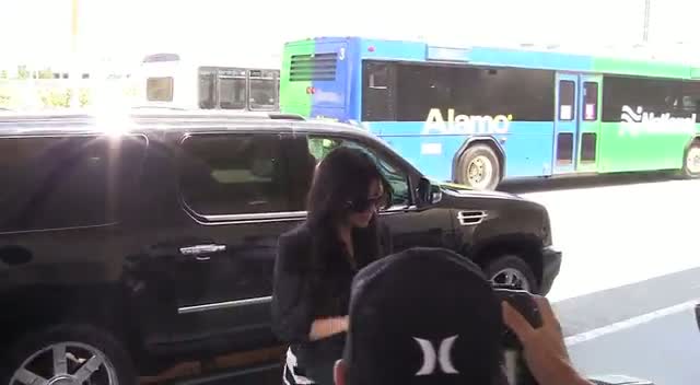 Kim Kardashian arrives at LAX to catch a flight