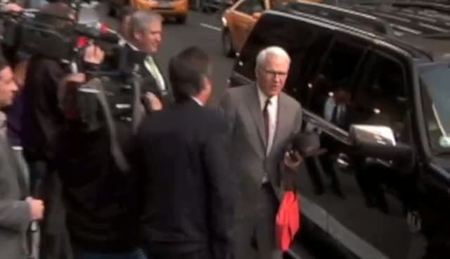 Steve Martin arriving for 'The Late Show with David Letterman' at the Ed Sullivan Theater