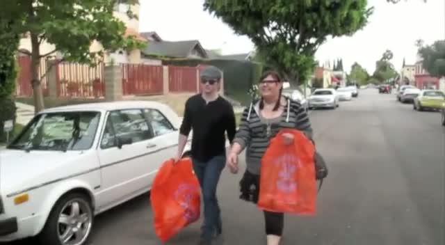 Glee Stars Chris Colfer And Ashley Fink Buying Toys In LA