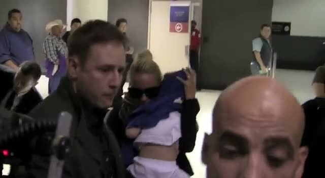 Joel Madden and Nicole Richie Leaving LAX Airport With Their Children