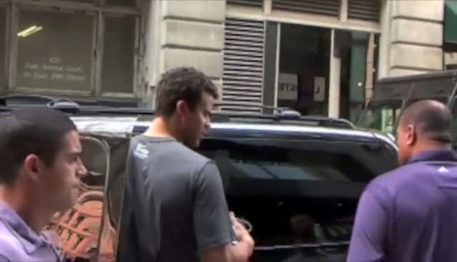 Kris Humphries Leaving A New York Hotel