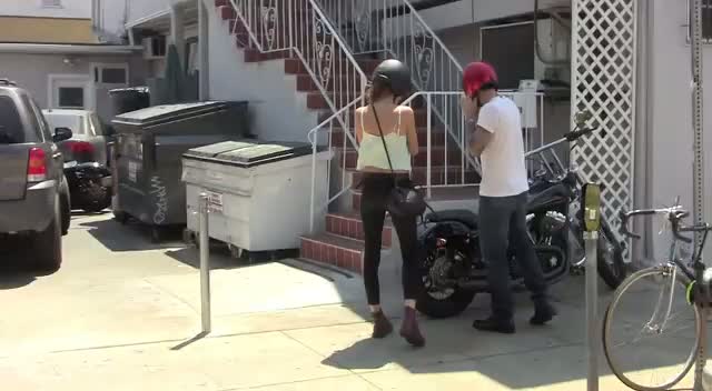 Adam Levine Takes His Girlfriend For A Spin On His Motorcycle