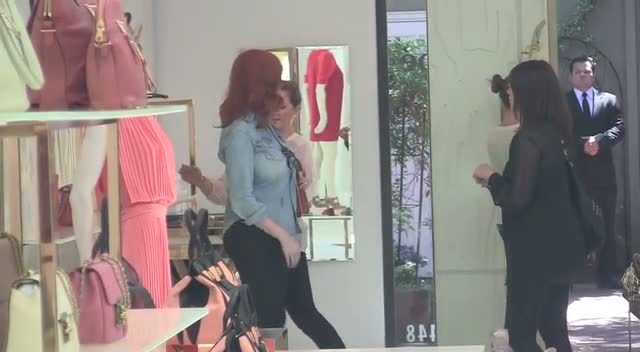 Christina Hendricks Ignores Tony Scott Questions On Beverly Hills Shopping Trip