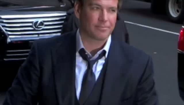 Michael Weatherly Plays Up To The Photographers