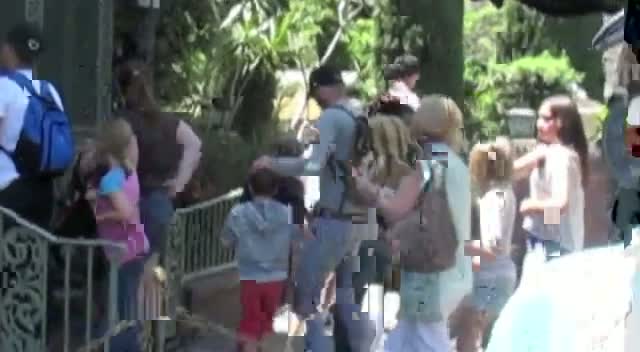 David Beckham And Family Enjoy A Day Out At Disneyland