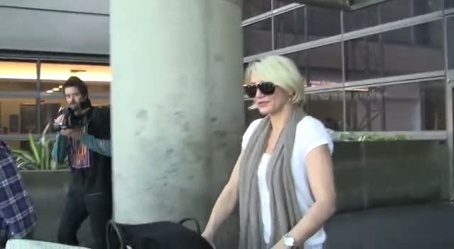 Cameron Diaz Smiles As She Leaves LAX Airport