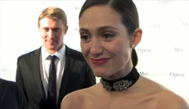 Emmy Rossum Attends The Opera In Floor Length Purple Dress - Jules Massenet's Manon Premiere Arrivals Part 1