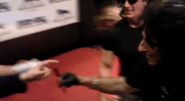Alice Cooper Is Dazzled By Cameras As He Greets Fans At Rock Fantasy Camp - Part 1