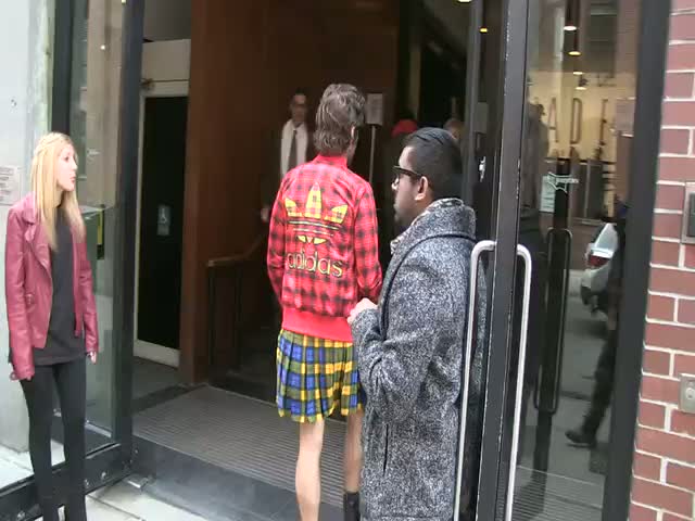 Perez Hilton And ASAP Rocky Arrive For Jeremy Scott Fashion Show In New York