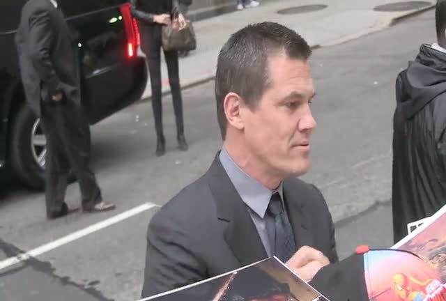 Josh Brolin Says Hi To Radioman Outside The Late Show Studios