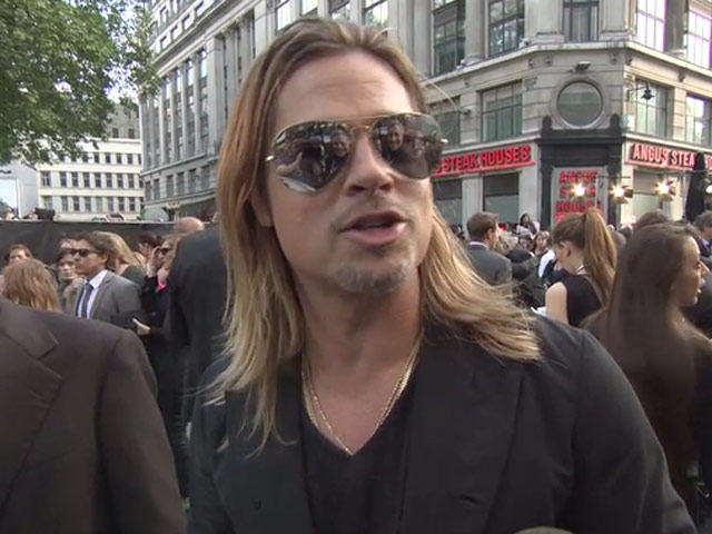 Brad Pitt Talks Worldwide Pandemics And Muse In Red Carpet Interview For 'World War Z'