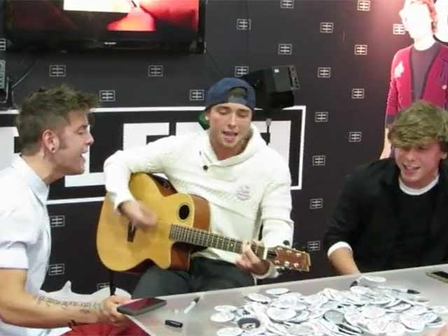 Emblem3 Sing 'One Day' For Fans At 2013 Licensing Expo In Las Vegas