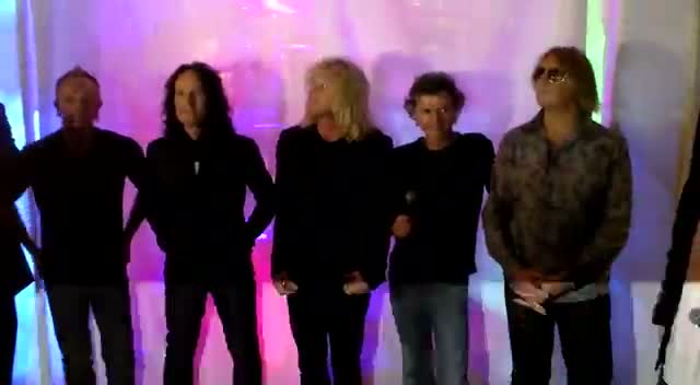 Def Leppard Introduced At Hard Rock Where They Receive Their Own Display