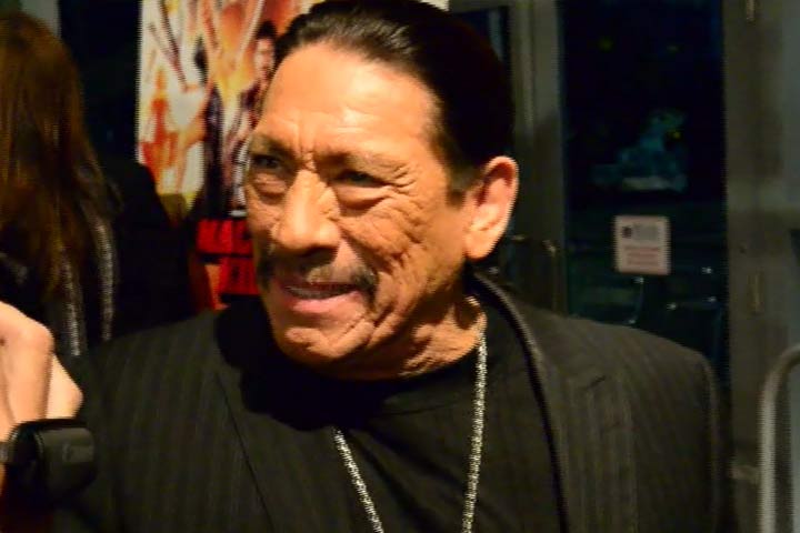 Danny Trejo Talks To A Fan At The Premiere Of 'Machete Kills' In Miami - Part 1