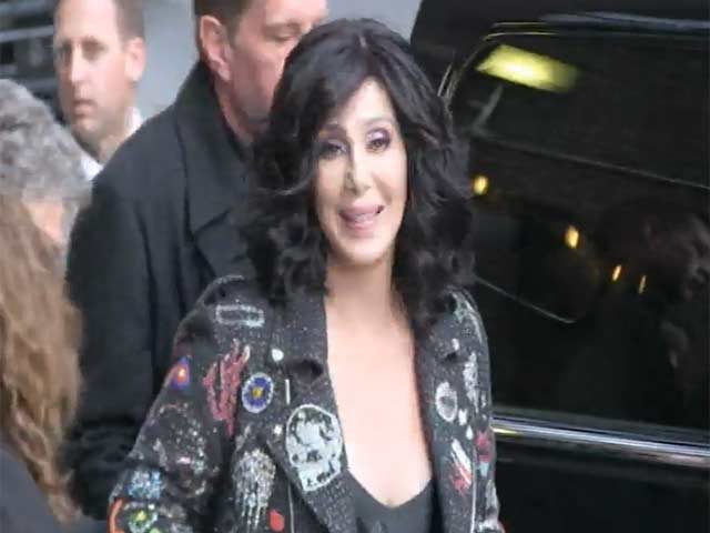 Cher Returns For Paparazzi Photos Despite Having Already Got Into Her Car As She Leaves 'Letterman'