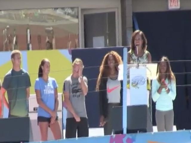 Michelle Obama Gives Speech At 2013 Arthur Ashe Kids Day - Part 2