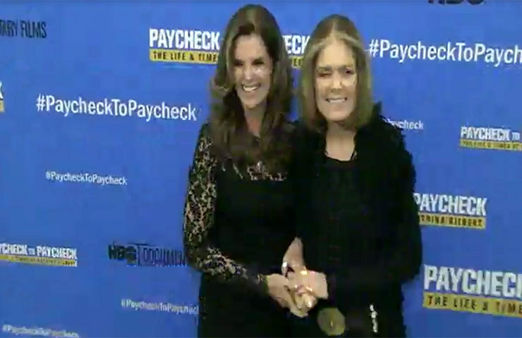 Maria Shriver And Jon Bon Jovi Join Katrina Gilbert At The NY Premiere Of 'Paycheck To Paycheck'