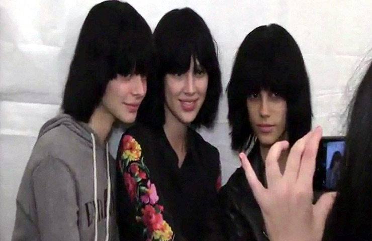 Bare-Faced Marc Jacobs Models Sport The Same Haircuts Backstage During Spring 2015 New York Fashion Week - Part 1