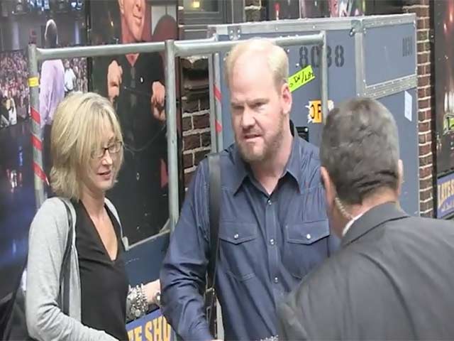 Comedy Author Jim Gaffigan Leaves 'Letterman' With A Box Of Cookies - Part 1